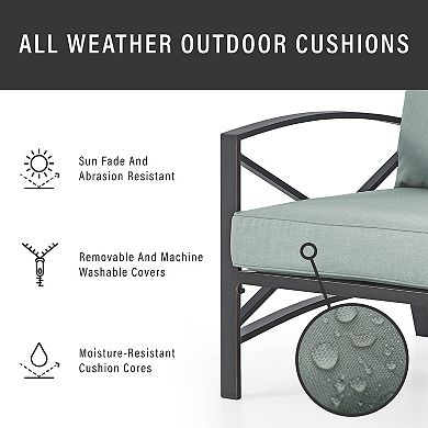 Crosley Kaplan Arm Chair with Mist Cushion