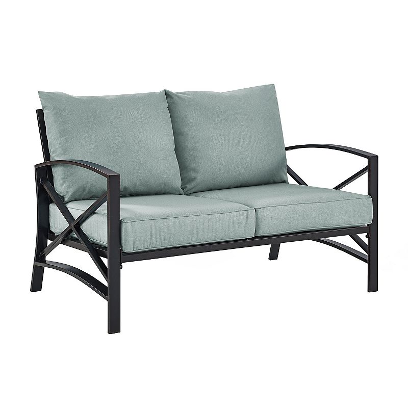 Crosley Furniture Kaplan Loveseat With Mist Cushion, Green