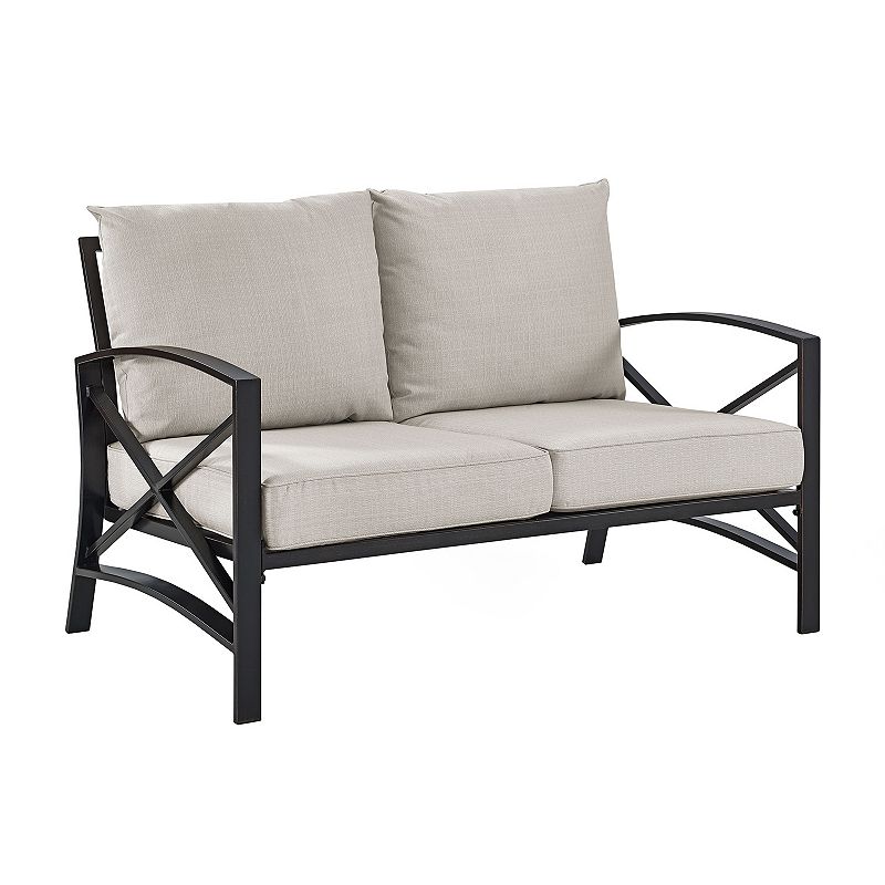 Crosley Furniture Kaplan Loveseat With Mist Cushion, Brown
