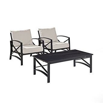 Crosley Furniture Kaplan 3 pc Outdoor Seating Set
