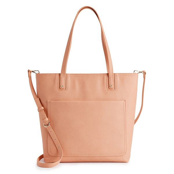 LC Lauren Conrad Presley Convertible Tote Bag, Light Pink