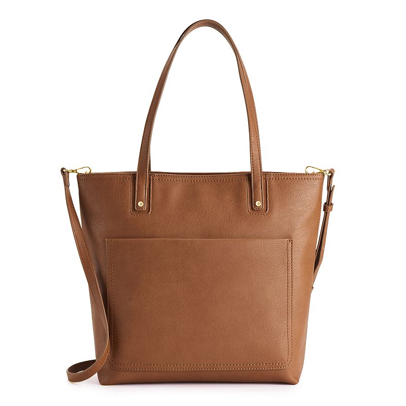 LC Lauren Conrad Presley Convertible Tote Bag, Saddle