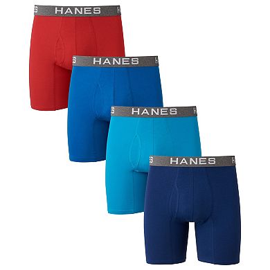 Men's Hanes® 4-Pack Ultimate Comfort Flex Fit Moisture-Wicking Boxer Brief Underwear
