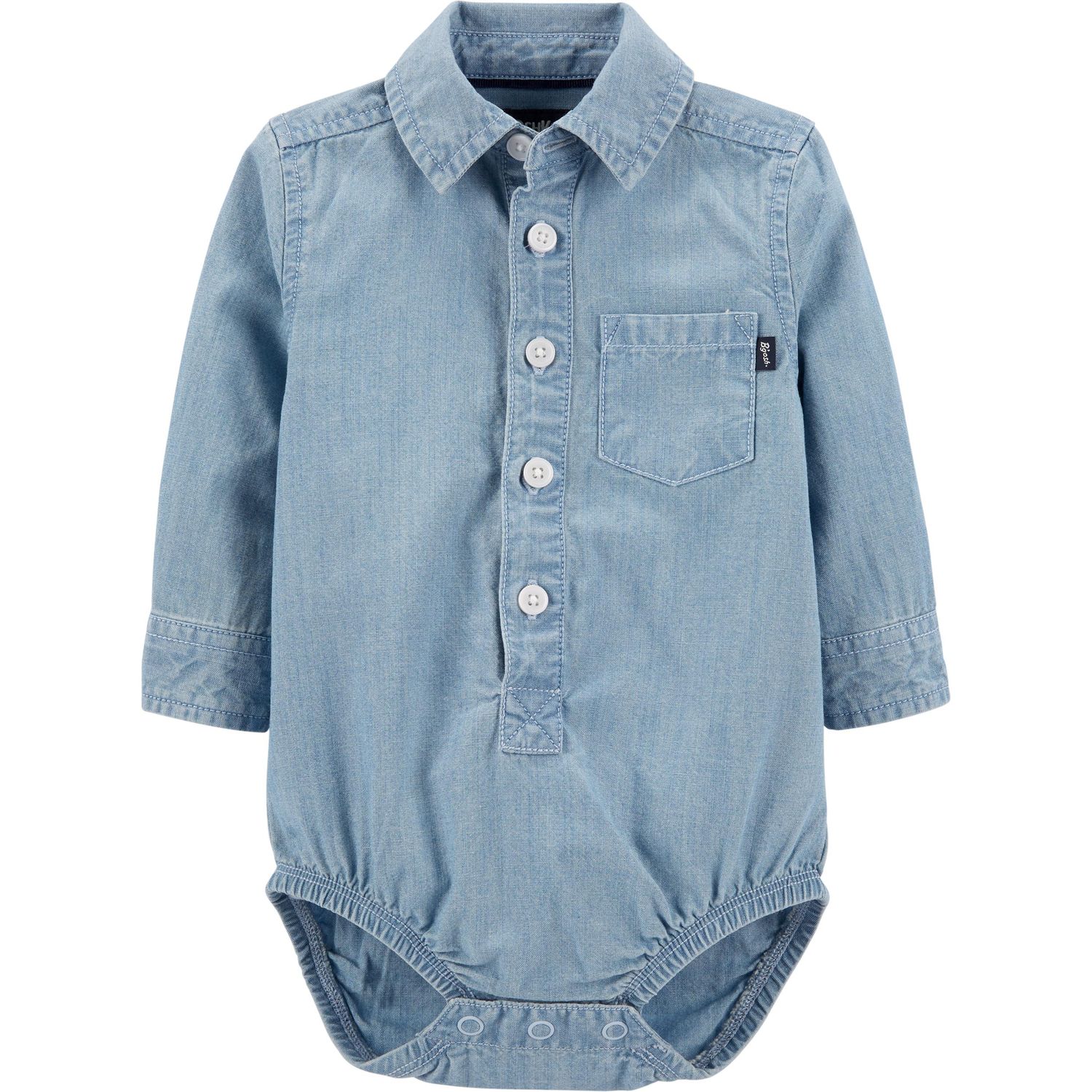 Baby Boy OshKosh B'gosh® Chambray Button-Front Bodysuit