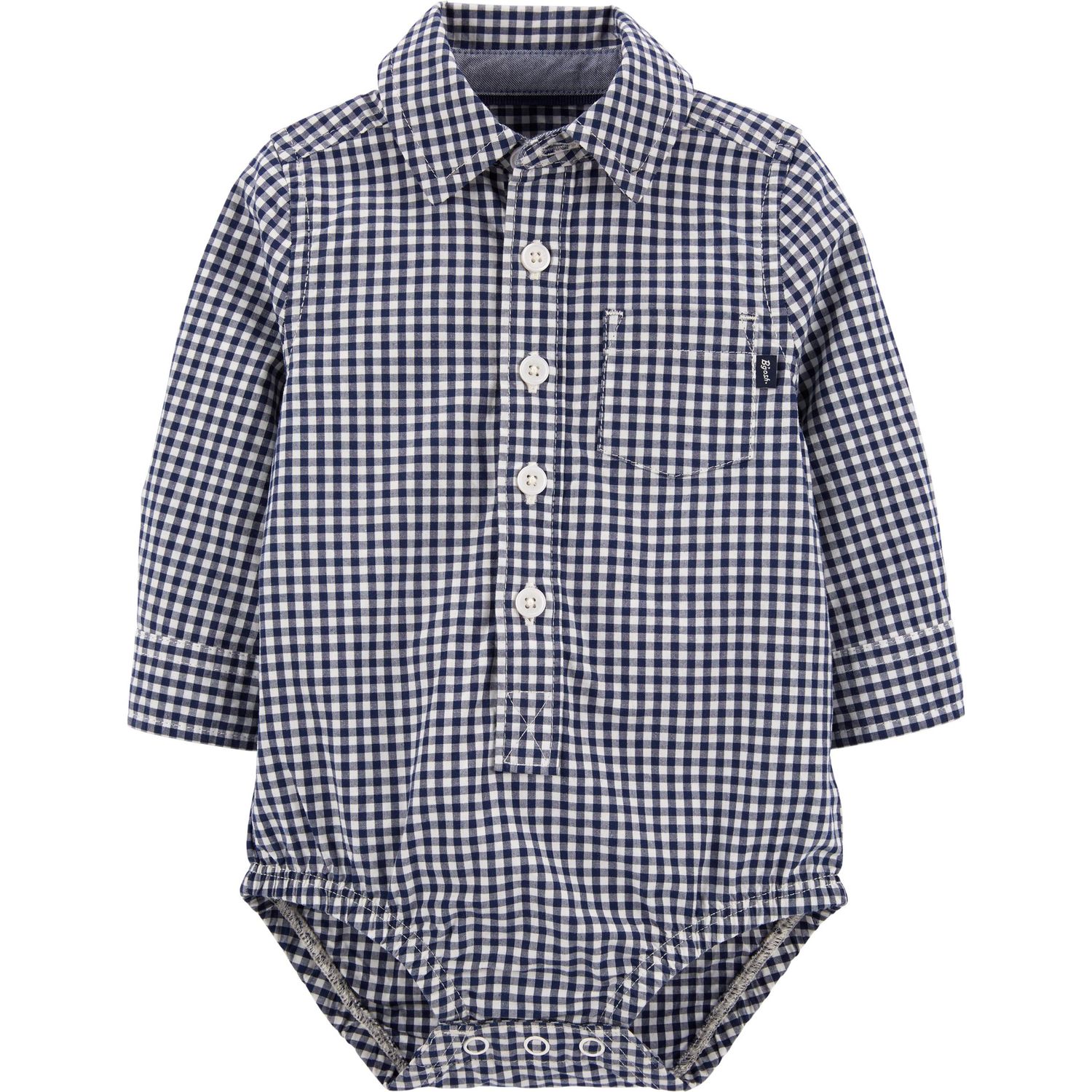 Baby Boy OshKosh B'gosh® Gingham Button-Front Bodysuit