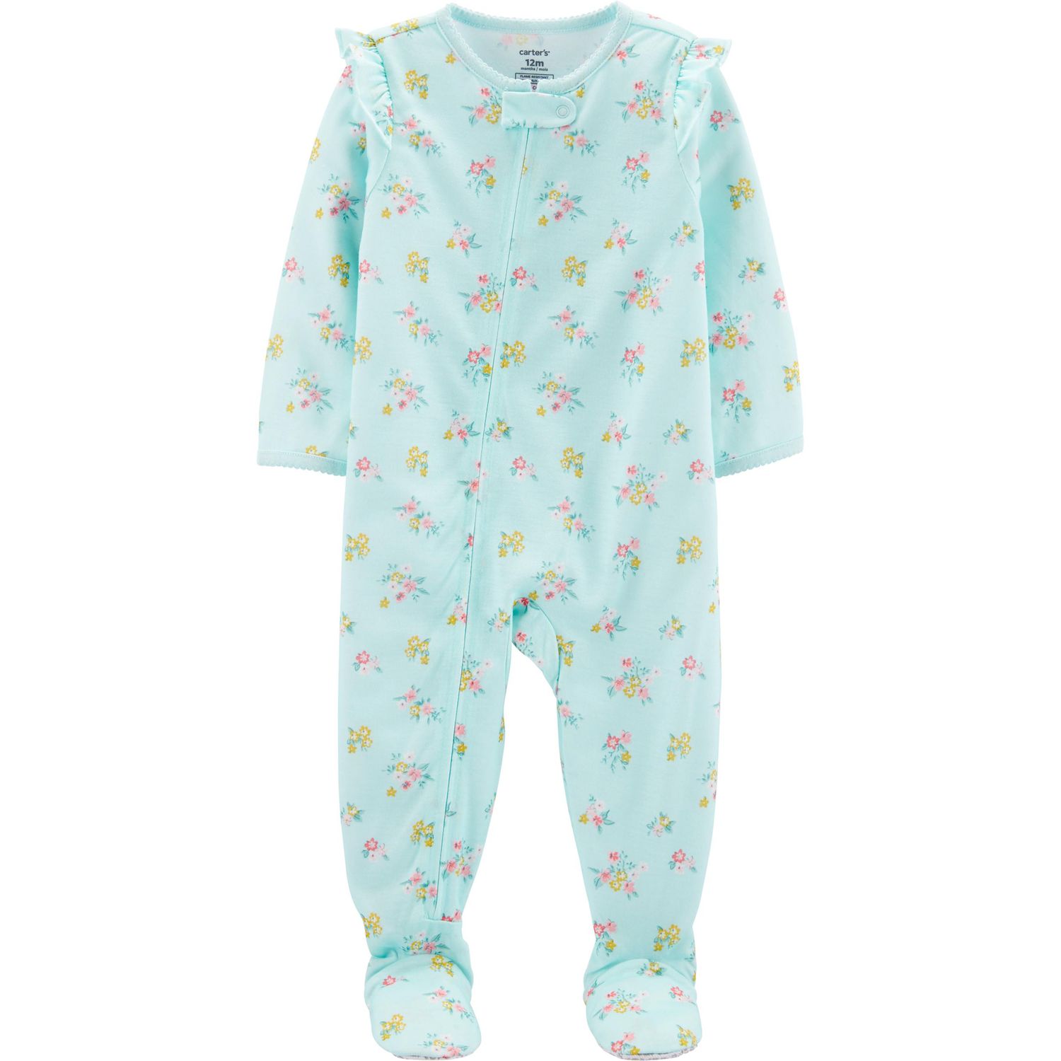 floral baby pajamas