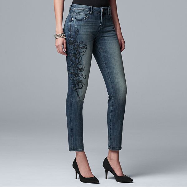 Vera wang hot sale embroidered jeans