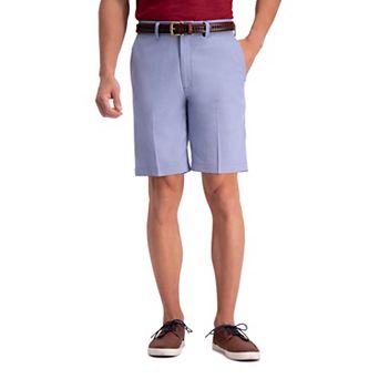 Men's Haggar® 9.5" Cool 18® PRO Straight-Fit Solid Oxford Stretch Flat-Front Shorts