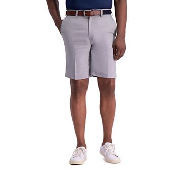 Men's Haggar® 9.5" Cool 18® PRO Straight-Fit Solid Oxford Stretch Flat-Front Shorts