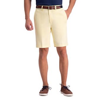 Men's Haggar® 9.5" Cool 18® PRO Straight-Fit Solid Oxford Stretch Flat-Front Shorts