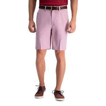 Men's Haggar® 9.5" Cool 18® PRO Straight-Fit Solid Oxford Stretch Flat-Front Shorts