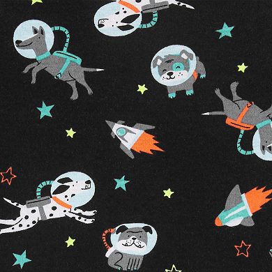 Toddler Boy Carter's 4-Piece Space Frenchie Snug Fit Pajama Set