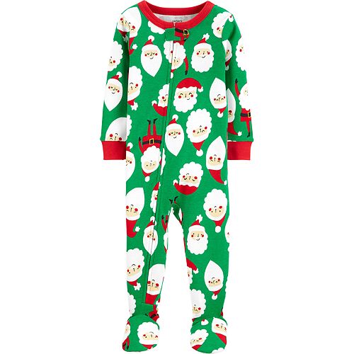 Baby Boy Carter's 1-Piece Christmas Santa Snug Fit Cotton Footie PJs