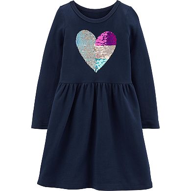 Girls 4-12 Carter's Sequin Heart Dress