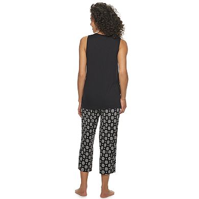 Women's Croft & Barrow® Smocked 2-Piece Pajama Set