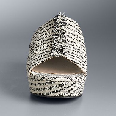 Simply Vera Vera Wang Braeburn Women's Wedge Sandals
