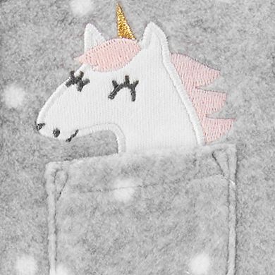 Baby Girl Carter's Unicorn Snap-Up Fleece Sleep & Play