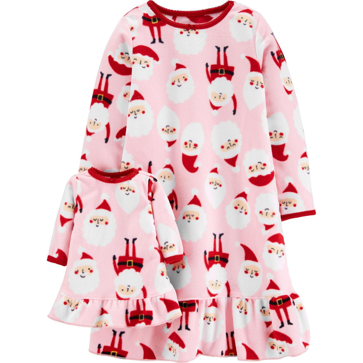 girl and doll nightgown set