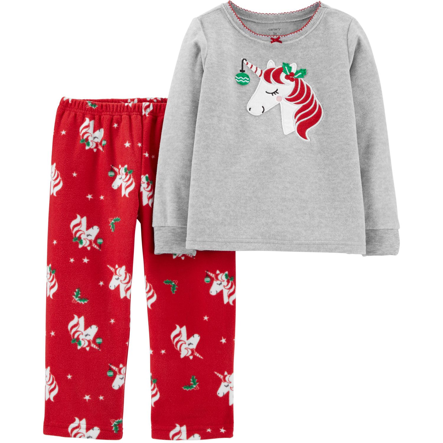 carters girl christmas pajamas