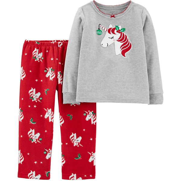 3T Fleece Unicorn Christmas Outfit NEW Carter's 2PC 