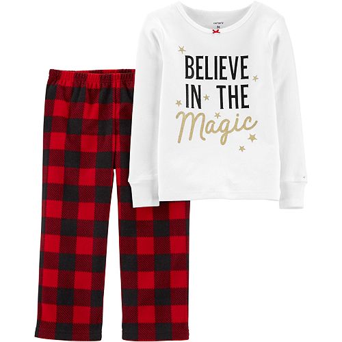 Toddler Girl Carter's 2Piece Christmas Magic Snug Fit Cotton & Fleece PJs
