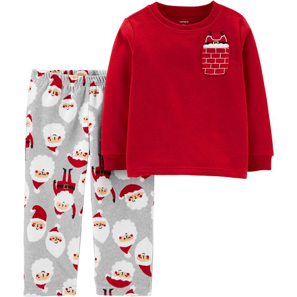 Toddler Boy Carter's 2-Piece Christmas Santa Fleece PJs