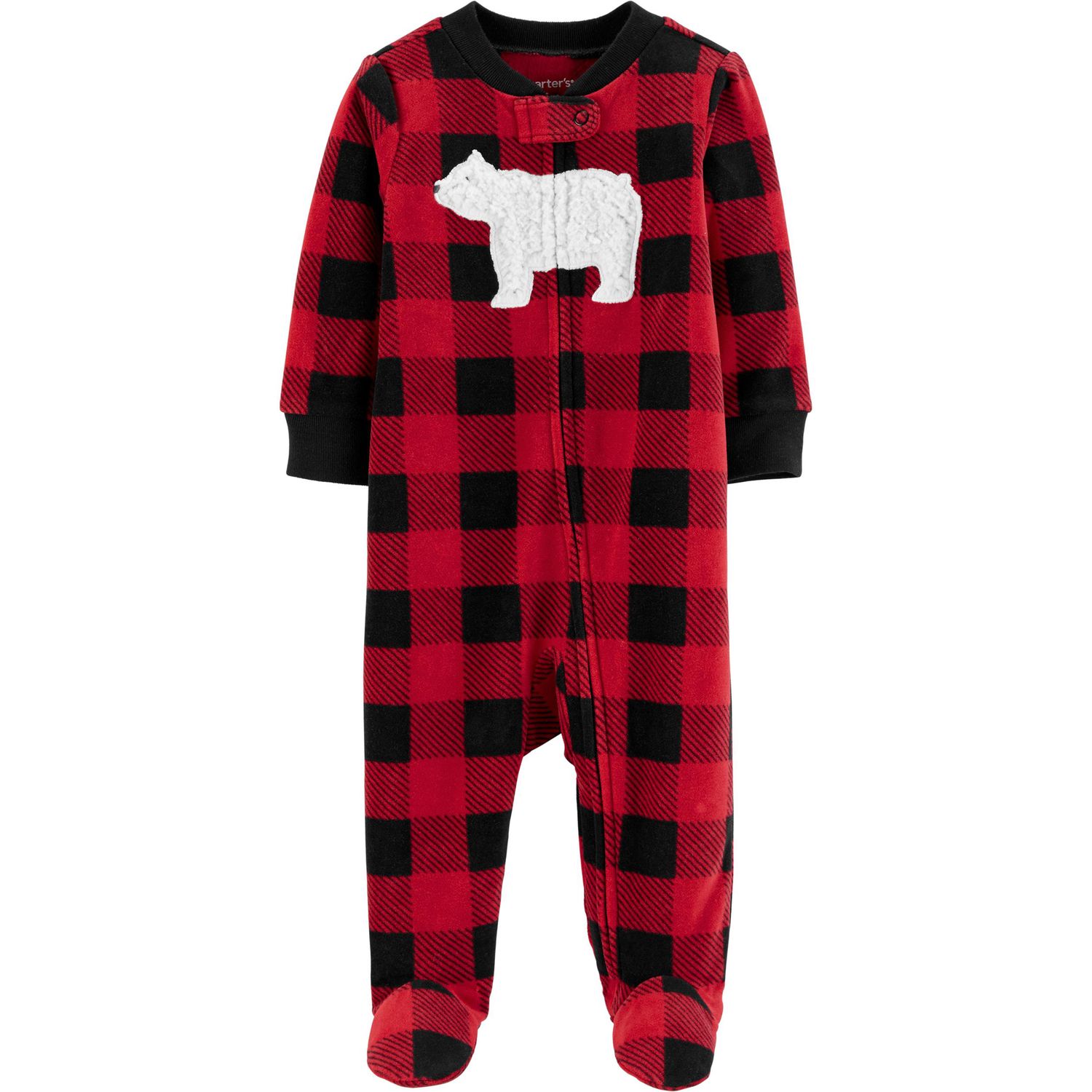 infant buffalo plaid pajamas
