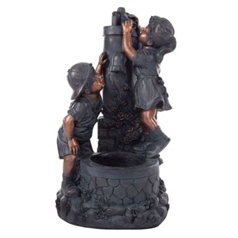 Pure Garden Boy & Girl Indoor / Outdoor Water Fountain