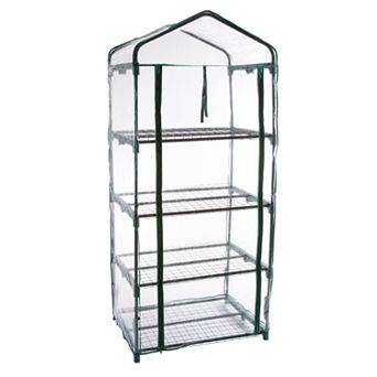 Pure Garden 4-Shelf Mini Greenhouse & Cover