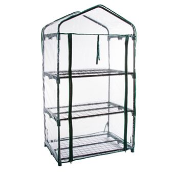 Pure Garden 3-Shelf Mini Greenhouse & Cover