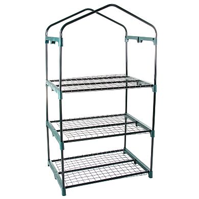 Pure Garden 3-Shelf Mini Greenhouse & Cover