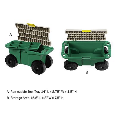 Pure Garden Indoor / Outdoor Storage Cart