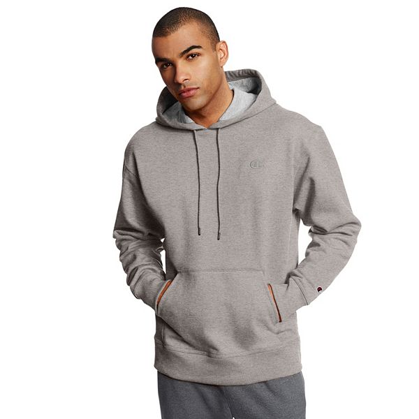 Men's Champion® Powerblend Fleece Hoodie - Oxford Gray (XL)