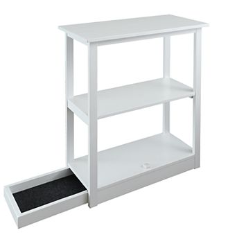 Casual Home Adams 3-Shelf Bookcase & Concealed Sliding Track