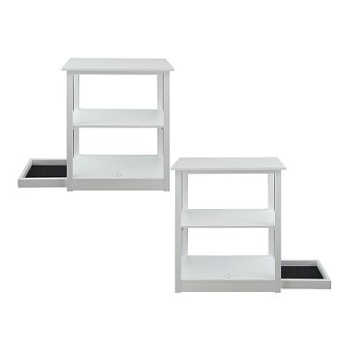 Casual Home Adams 3-Shelf Bookcase & Concealed Sliding Track