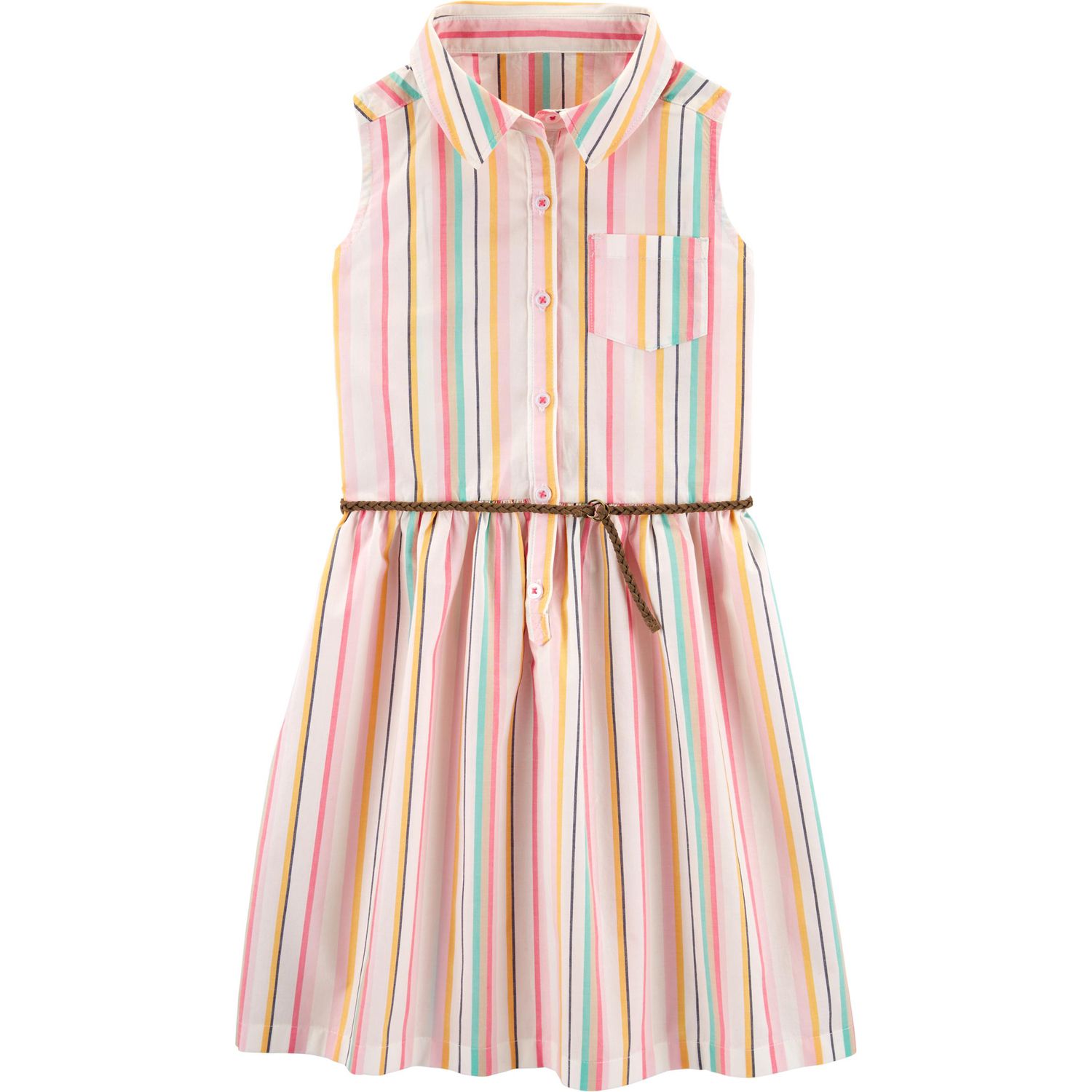 carters striped shirt dress