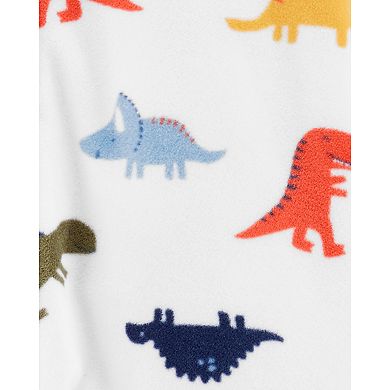 Baby Boy Carter's 1-Piece Dinosaur Fleece Footie PJs