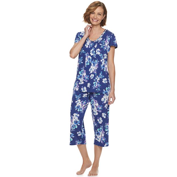 Women's Croft & Barrow® Short Sleeve Pajama Top & Capri Pajama