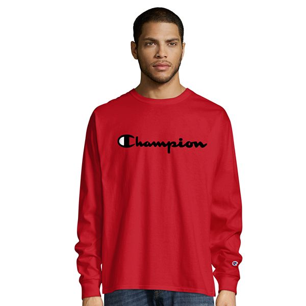 Men's Champion® Long Sleeve Logo Graphic Tee