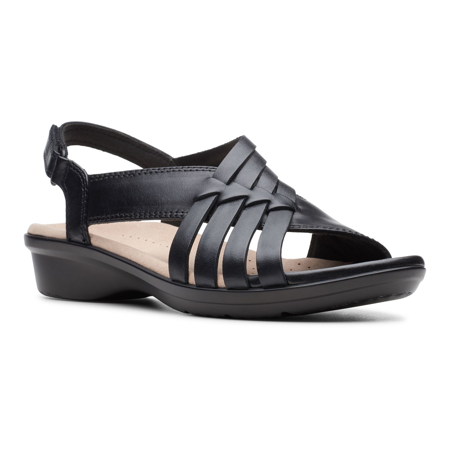 clarks leather sandals womens