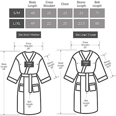 INK+IVY Women's Cotton Terry Robe