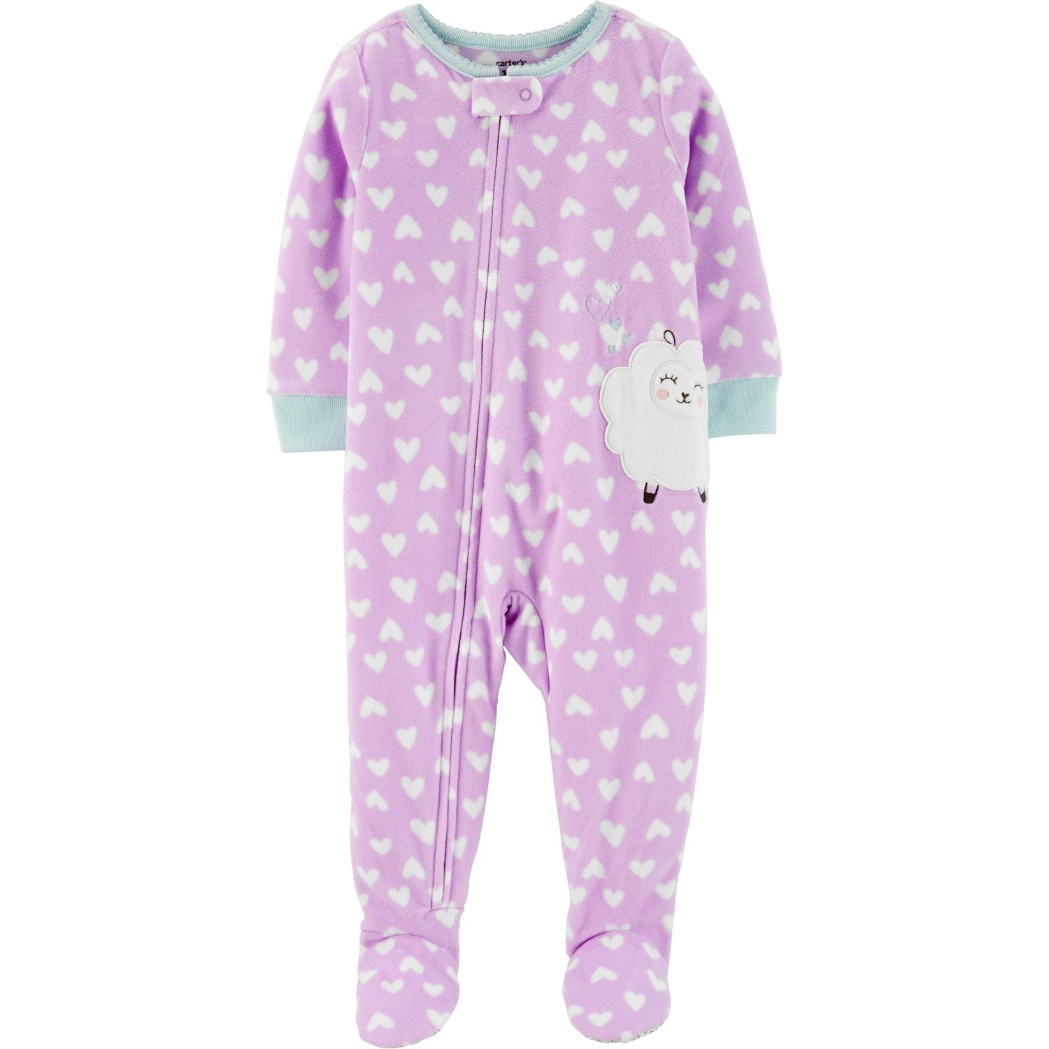 carters baby girl fleece pajamas