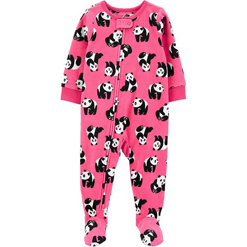 Baby Girl Carter's 1Piece Panda Fleece Footie PJs