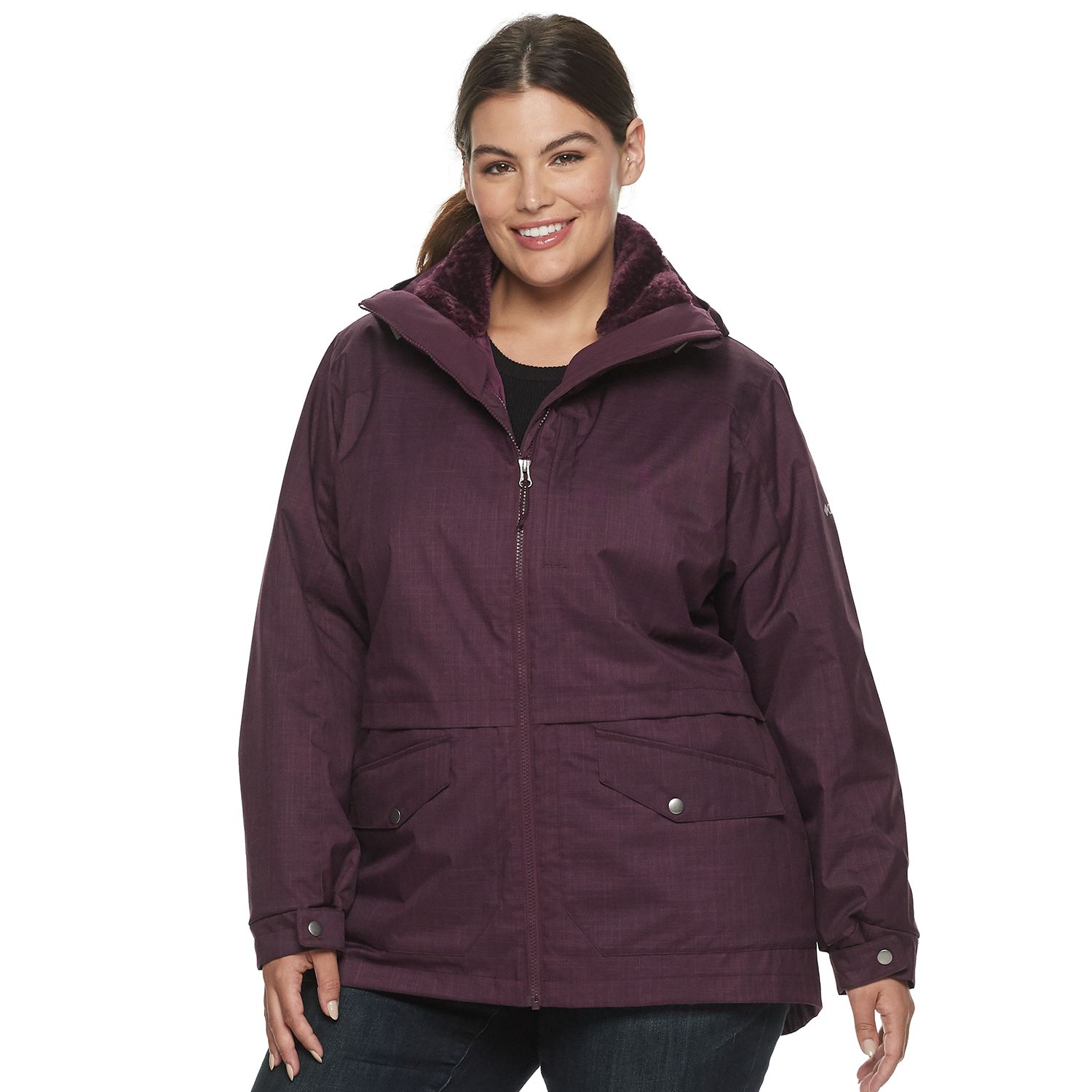 kohl's columbia jackets plus size