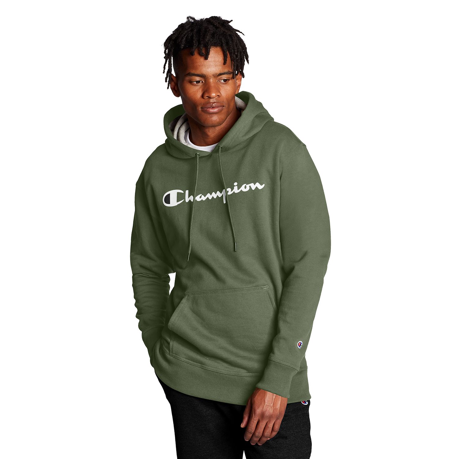 mens champion hoodie green