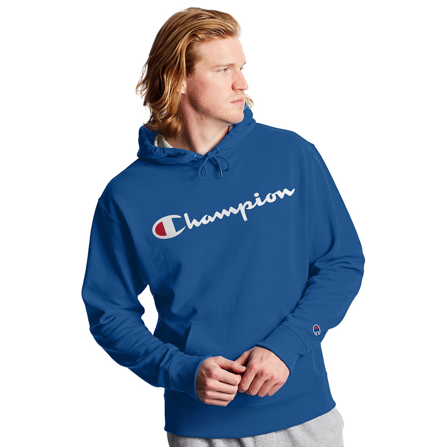 champion graphic logo hoodie pullover