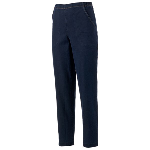 Petite Women's Croft & Barrow® Elastic Waist Pull-On Jeans