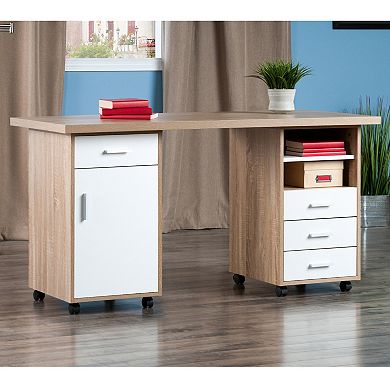 WINSOME Kenner 3-Pc 4-Drawer Modular Desk