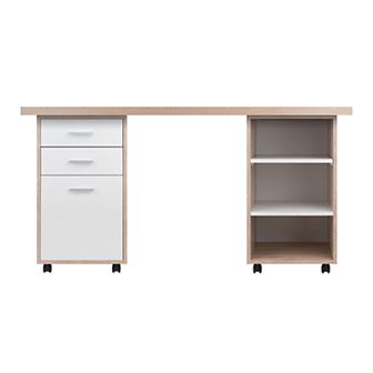 WINSOME Kenner 3 pc Modular Desk & File Cabinet