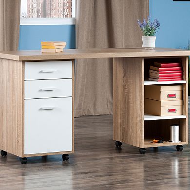 WINSOME Kenner 3-Pc Modular Desk & File Cabinet